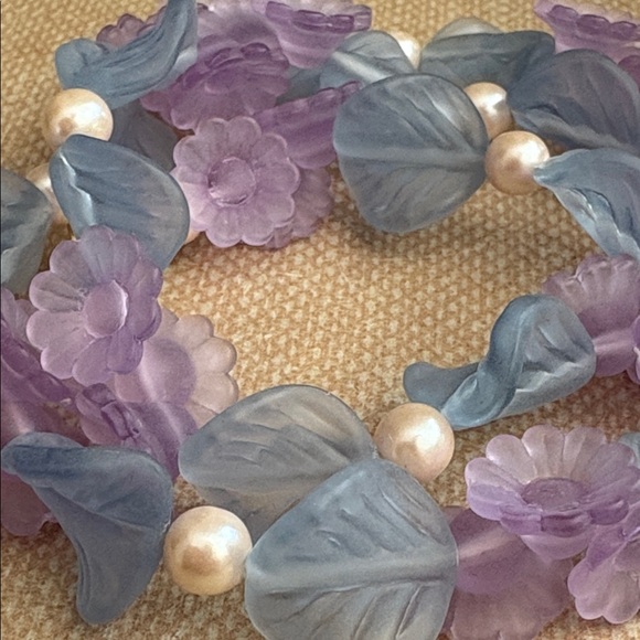 Vintage Avon 80s Jardinia Pastel Floral Necklace Cottagecore Retired NIB 160 - Picture 10 of 16